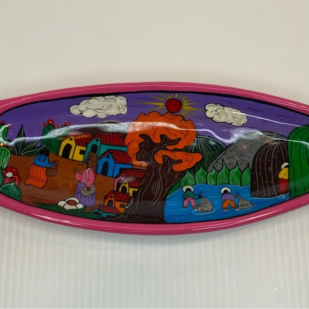 Mexican Pottery Terracotta Fish Folk Art Signed Isidoro Mexico - Picture 5 of 7